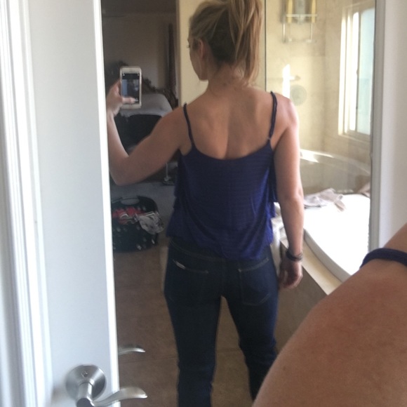 Free people sz. S tank; royal blue flowy - Picture 5 of 7