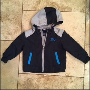 NIKE Zip Up Navy Gray Hoodie Jacket size 12 months
