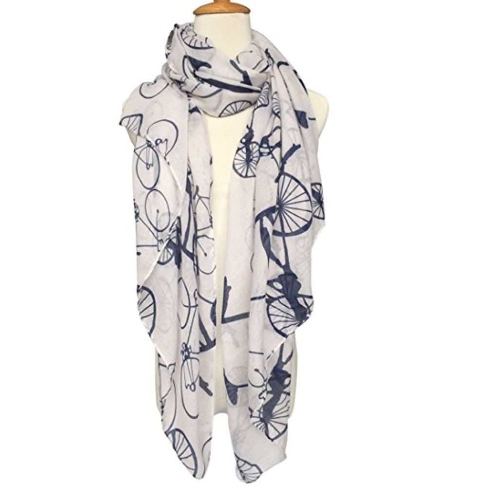 NWOT Bicycle Print Scarf