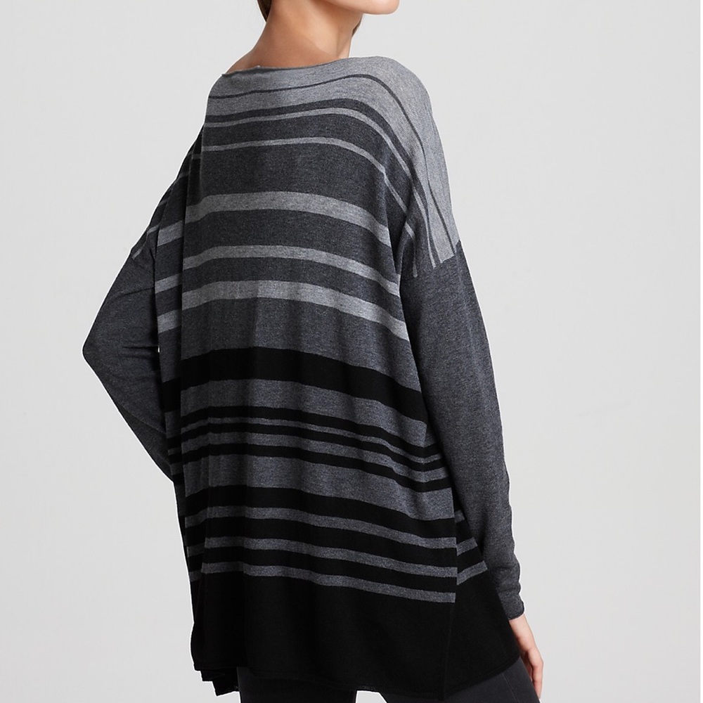 Vince Striped Merino Boatneck Sweater