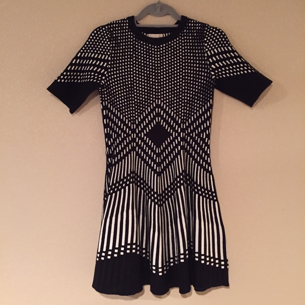 Zara black and white dress