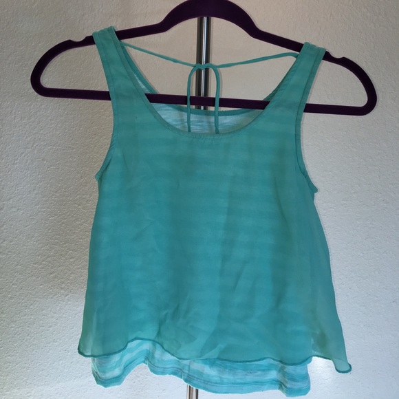 Turquoise Pineapple Tank Tops - Picture 2 of 2