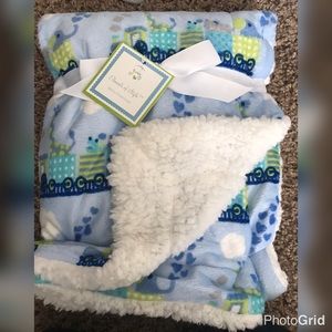 Baby train blanket