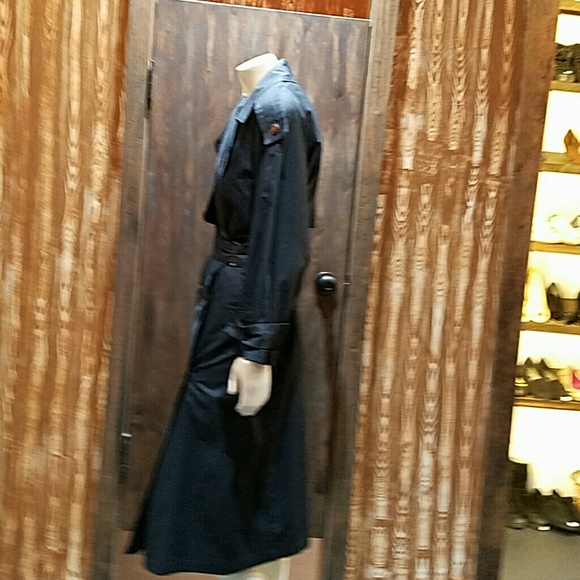 Navy Blue London Fog Trenchcoat - Picture 2 of 3