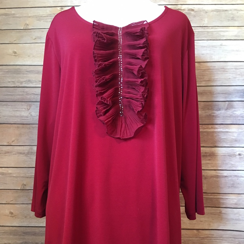 Susan Graver Ruffled Blouse