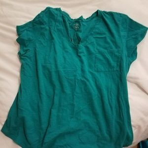 V neck vintage wash tee