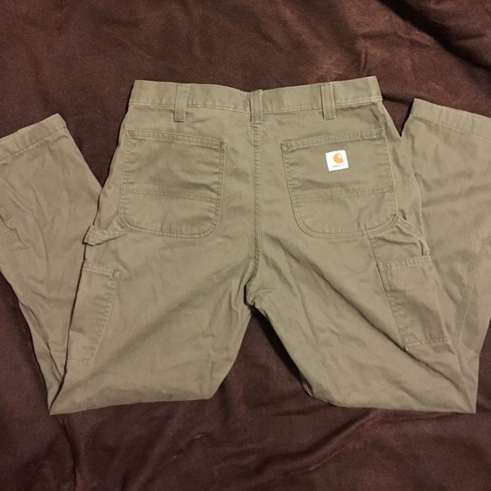 Carhartt Twill Dungaree- Relaxed fit: Olive color.