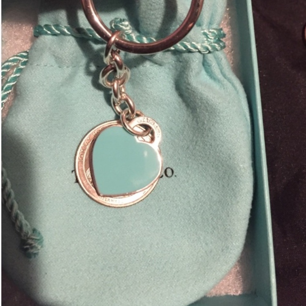 Tiffany & Co. blue heart keychain