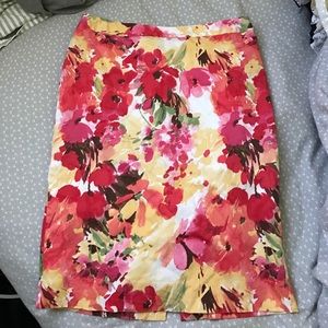 Floral Pencil Skirt