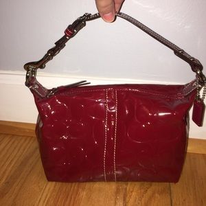 Red Patent Leather Coach Purse