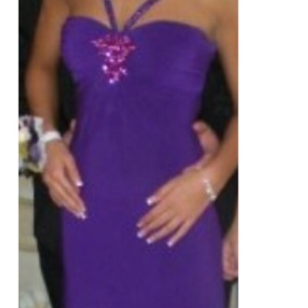LONG ORCHID EVENING DRESS