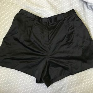 High-Waisted Satin Shorts