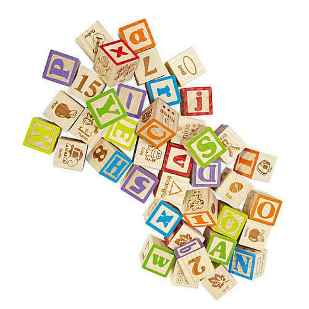 SOLD.   Wooden alphabet blocks