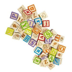 SOLD.   Wooden alphabet blocks