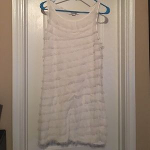 Tiered white body con dress