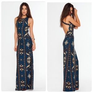 The Midnight Rambler dress in turquoise moonshine