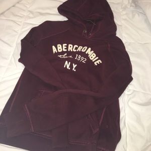 Abercrombie burgundy hooded pullover.