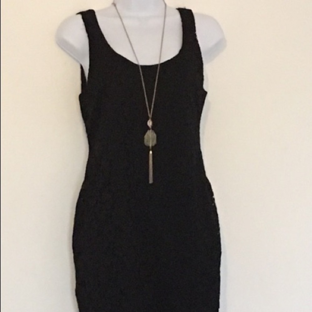 Ambiance apparel black lace bodycon