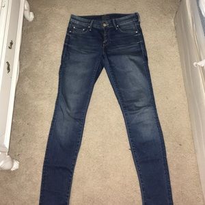 Mother skinny jeans medium to light wash
