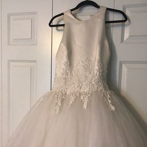Beaded tulle wedding dress