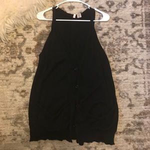 Anthropologie MOTH Black Slouchy Sweater Vest