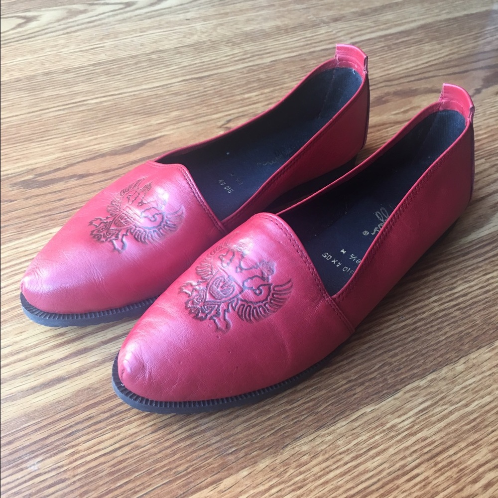 Leather flats