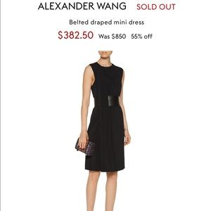 *New* Alexander Wang belted draped mini dress