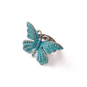 ✨B2G1Free✨ Vintage Inspired Teal Butterfly Ring