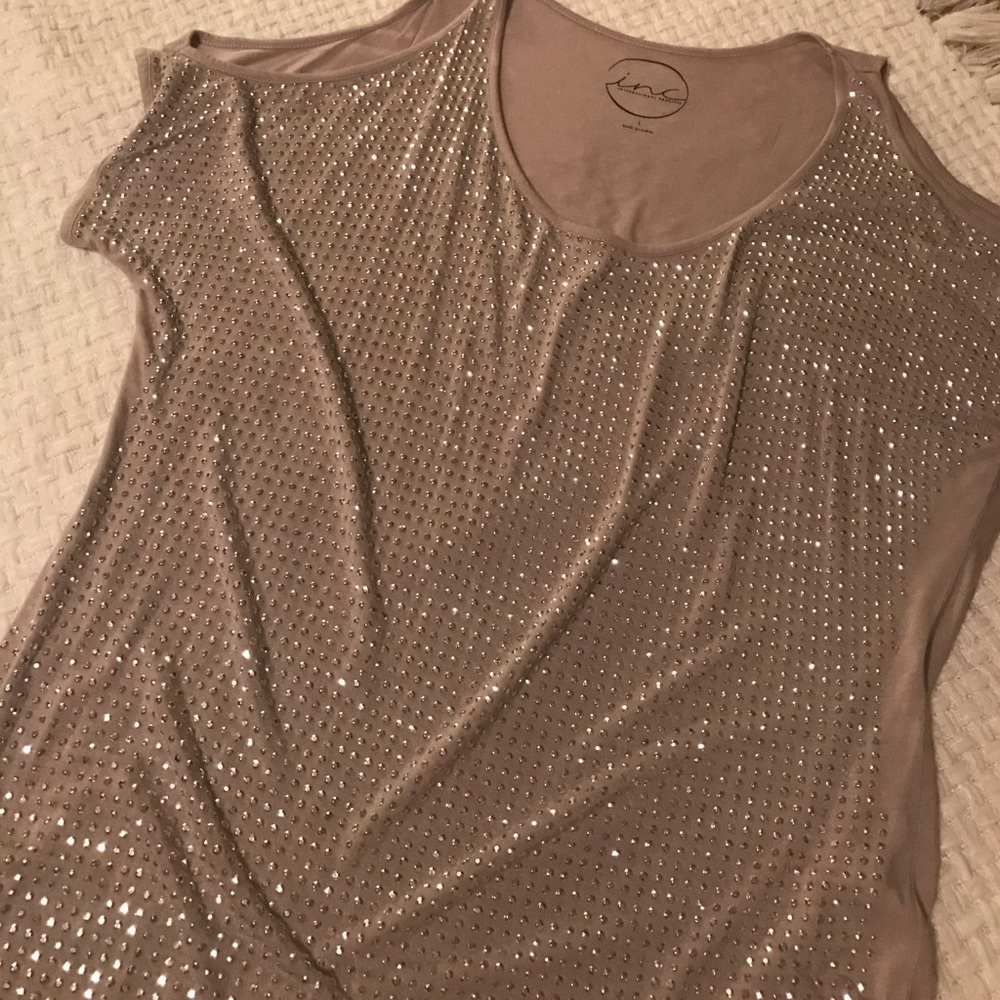 INC Shoulder c/o Light Mauve BLING Shirt