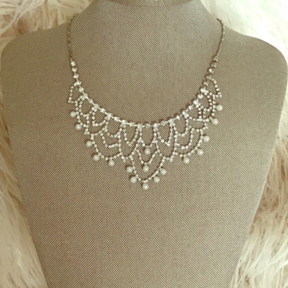 Diamond and Pearl Necklace