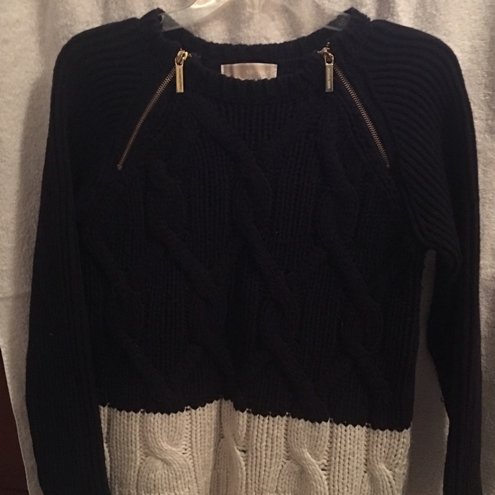 Michael Kors Gold Zippered Sweater