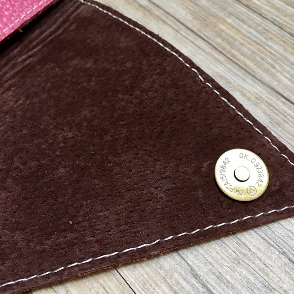 LAST ONE 🆕 Italian Leather 🌹Pink Folded Clutch - Picture 4 of 4