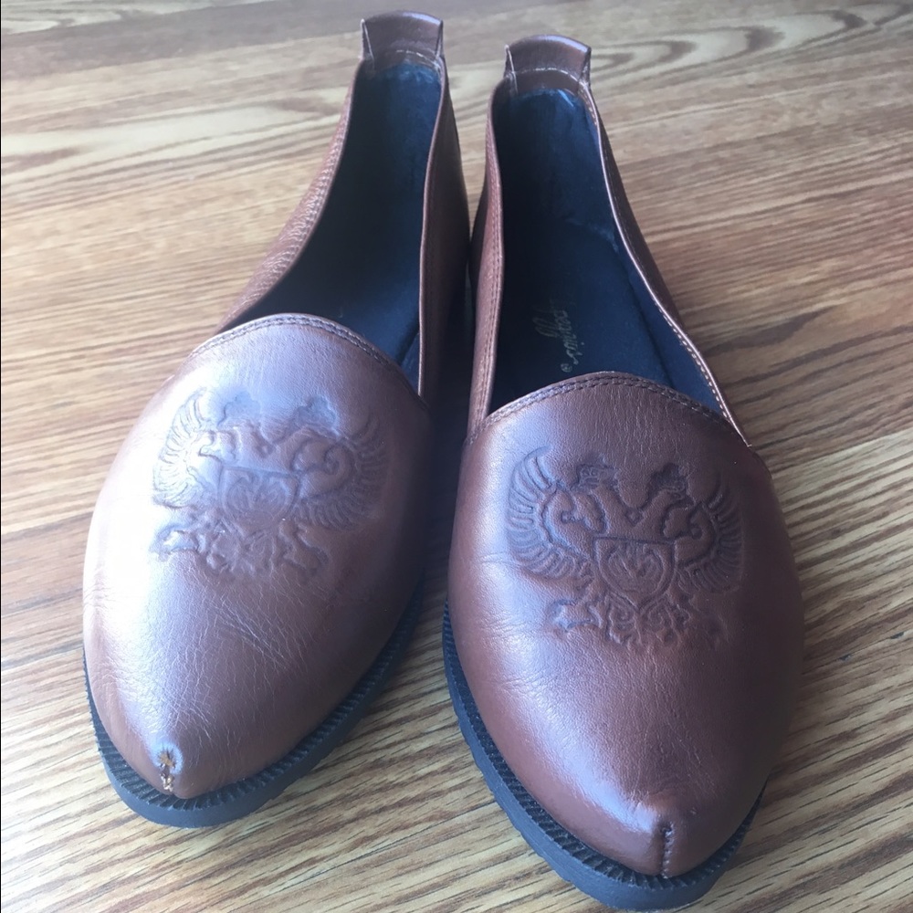 Leather flats