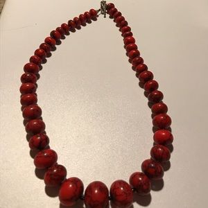 Red stone necklace