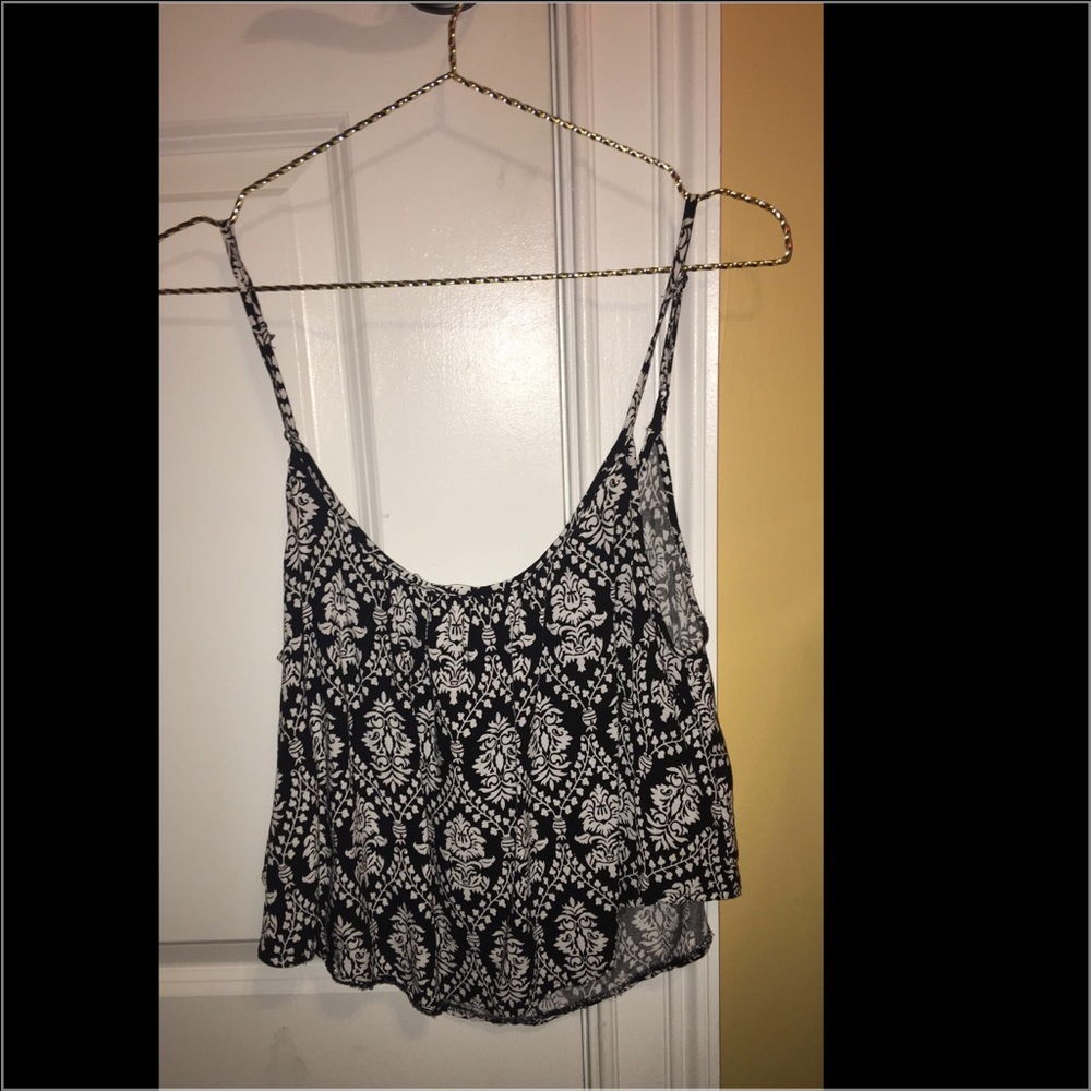 Black and White Crop Top