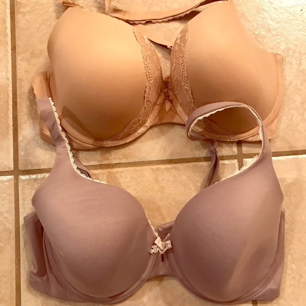 Two 36DD Perfect Coverage Body By Victoria Bras