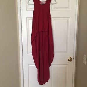 Free People Beach dramatic high low crop top