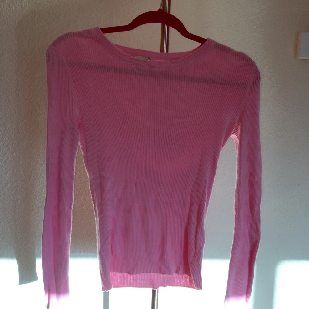 Pink Ribbed Sweater