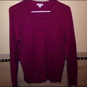 Gorgeous berry Merona cardigan, L, EUC