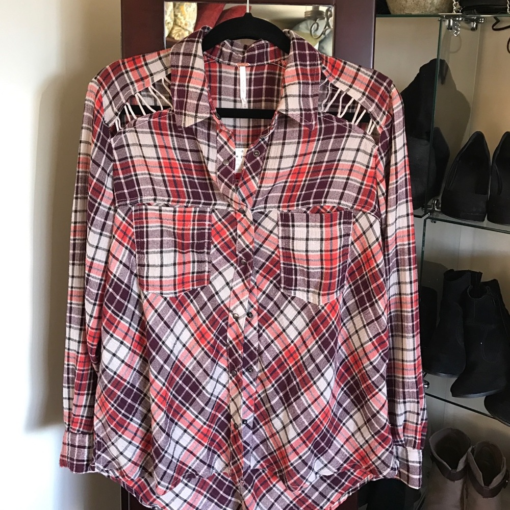 Sold ❤️❤️❤️❤️Free people shirt 👚 XS
