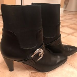 Brighton leather and stretch boots