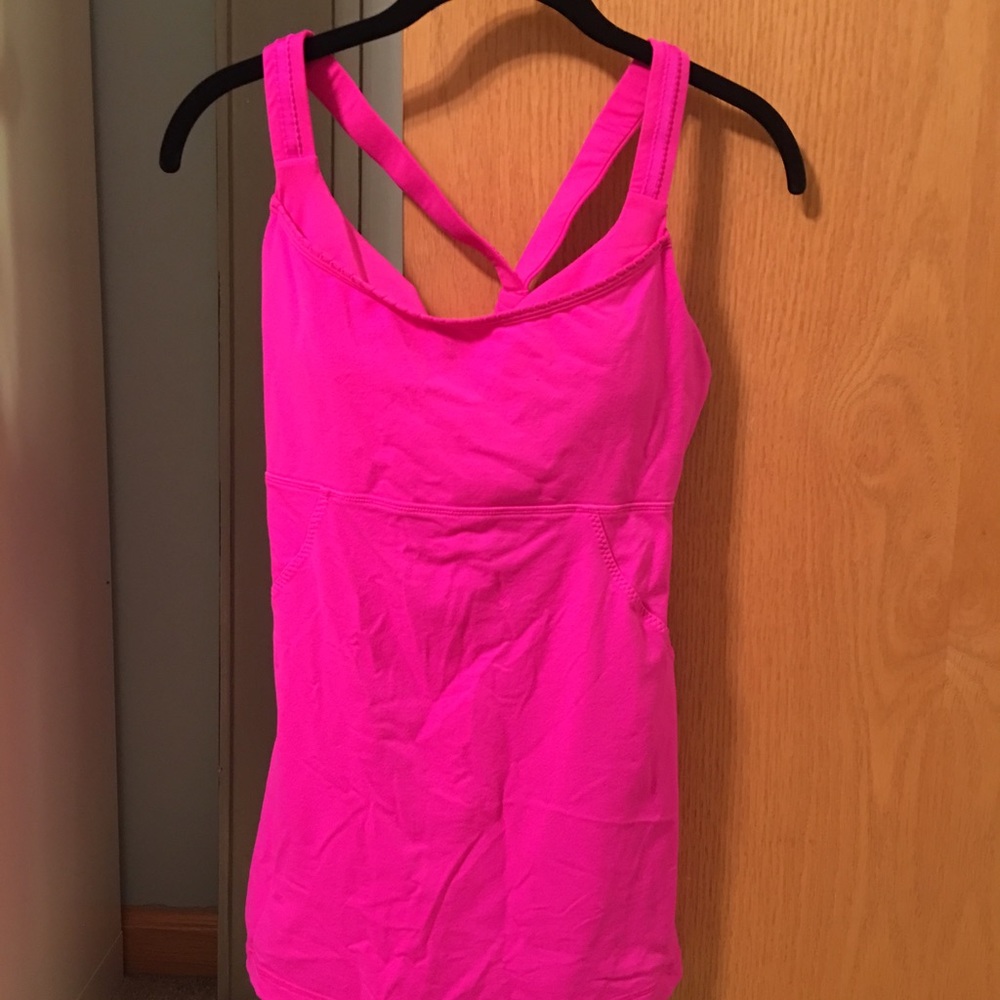 Lululemon tank pink 8 sports bra
