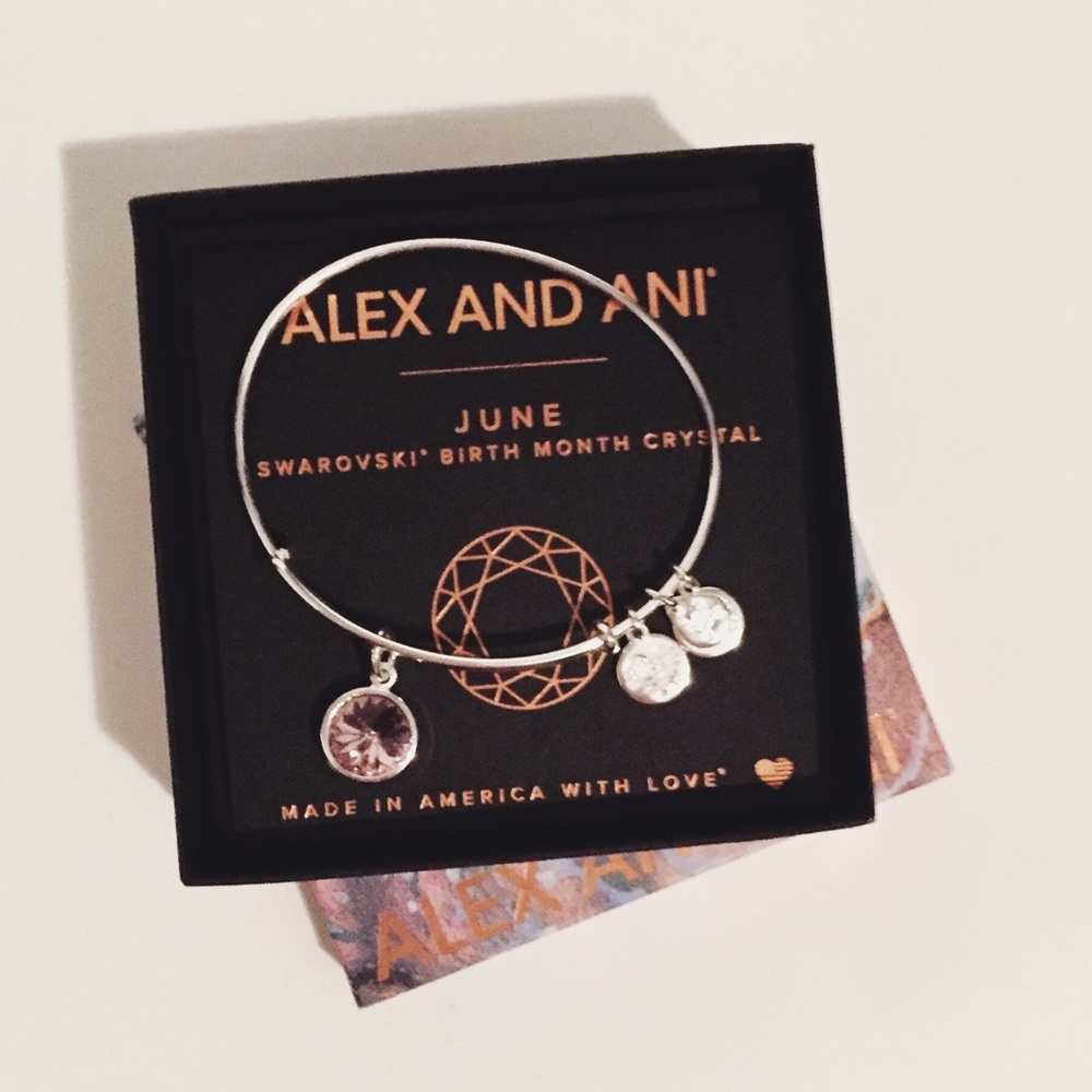 Alex and Ani Swarovski Crystal Charm Bangle BNIB