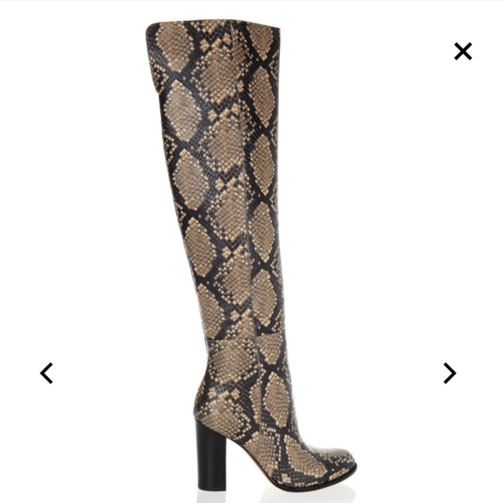 Rylan snake-effect leather over-the-knee boots - Picture 7 of 7