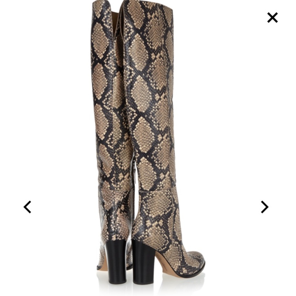 Rylan snake-effect leather over-the-knee boots - Picture 3 of 7