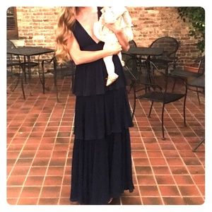 Beautiful Navy blue tiered maxi dress 😍