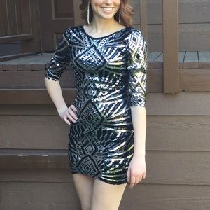 Sequenced mini dress
