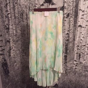 Club Monaco Pleated Hi Low Skirt