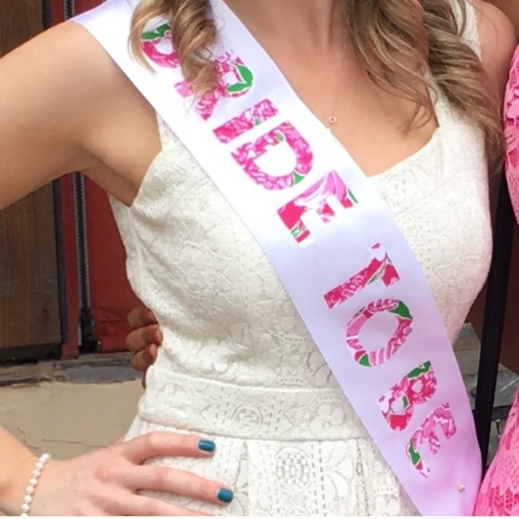 CUSTOM Lilly Pulitzer Inspired Bachelorette Sash - Picture 1 of 4