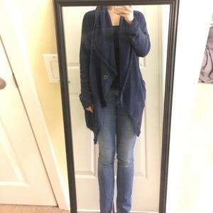 Blue cardigan